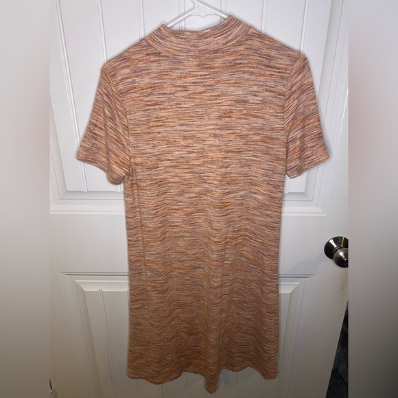 Loft mock turtle neck short sleeve marbled dress - Picture 6 of 7